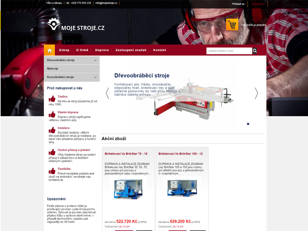 Eshop Mojestroje.cz