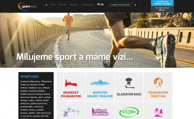 Redesign webu pro Sportvisio.cz