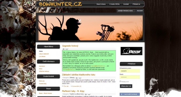 Upgrade Joomla webu pro Bowhunter.cz