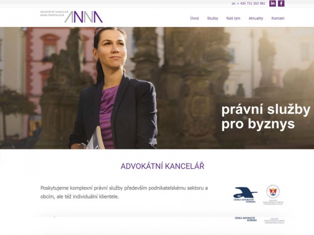 Nový web pro advokátní kancelář Frantalová